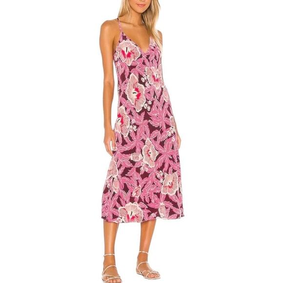 Equipment Limited Edition Allianna Floral Print Silk Dress Hawaiian Retro Midi - Picture 1 of 8